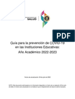 Guía para La Prevención de COVID-19 en Las Instituciones Educativas