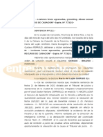 Casación Confirmó Admisión de Prueba Contra Benedetto