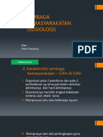 9 Lembaga Kemasyarakatan (Karakteristik - Tipe - Dan Metode Pendekatan)