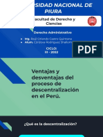 Ventajas y Desventajas Del Proceso de Descentralización en El Perú