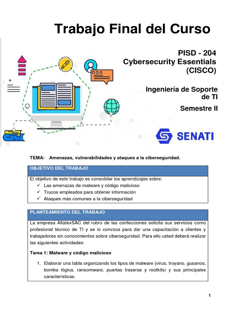 Pisd-204 Trabajofinal | PDF | Malware | Seguridad