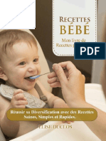 Recettes Bebe. Mon Livre de Recettes Pour Bébé