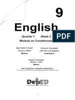 English: Quarter 1 Week 2 Module On Conditionals