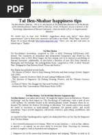 Tal Ben-Shahar Happiness Tips PDF