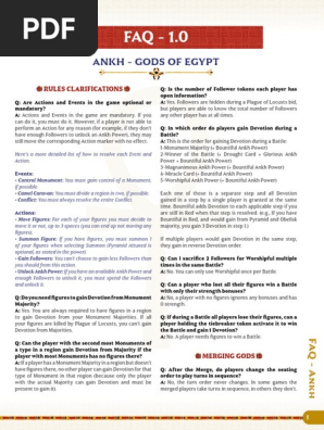 Ankh - Gods of Egypt: Rules Clarifications | PDF