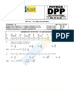 E - Class XI Physics DPP Set (01) - Mathematical Tools