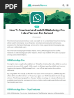 How To Download and Install Gbwhatsapp Pro Latest Version For Android