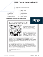 Connect2 Level4 Forma Unit7 Extra Reading Photocopiable Worksheet