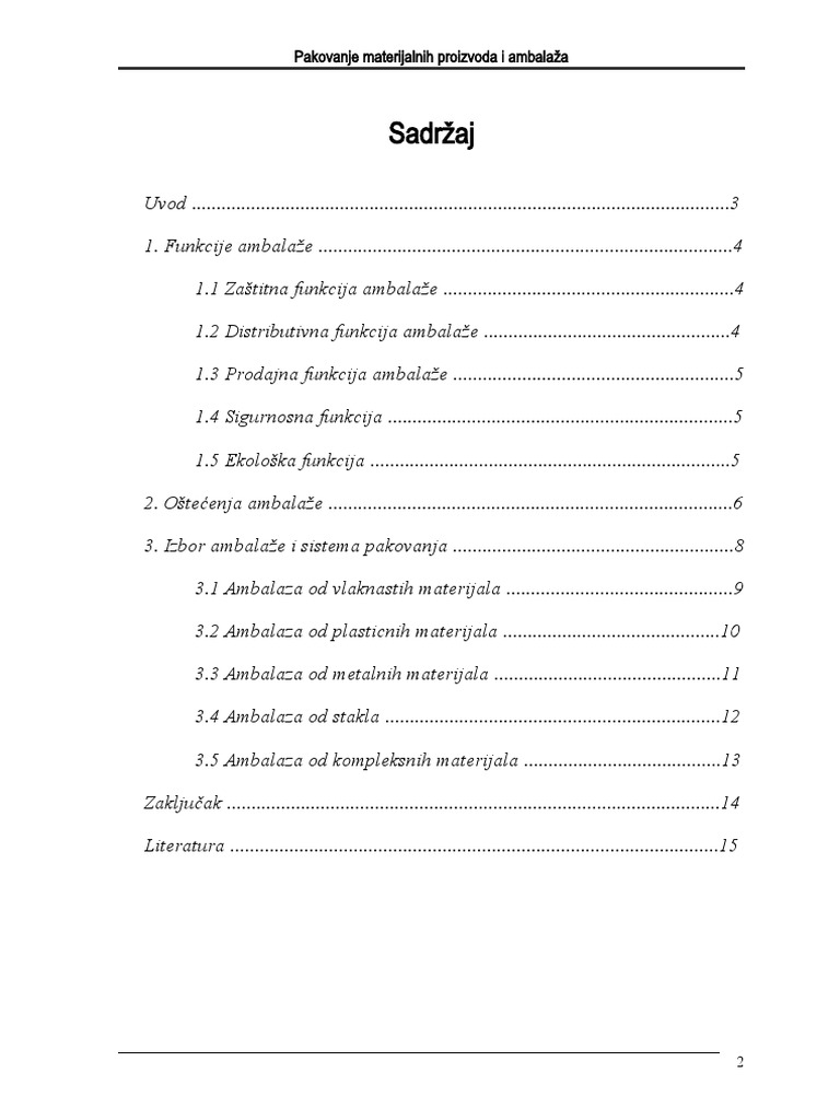 Materijalni Proizvodi 1 | PDF