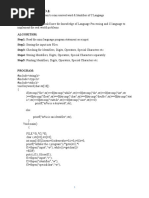 Experiment No.1:: Write A LEX Program To Scan Reserved Word & Identifiers of C Language