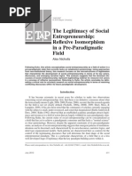 The Legitimacy of Social Entrepreneurship_reflexive Iso Morph Ism in a Pre-Paradigmatic Field_ Nicholls 2010