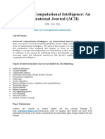 Advanced Computational Intelligence: An International Journal (ACII)