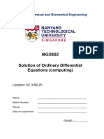 Solution of Ordinary Differential Equations (Computing) : School of Chemical and Biomedical Engineering