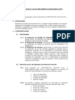 INSTRUCTIVO PARA EL USO DE IMPLEMENTOS DESEGURIDAD (EPP) Ok