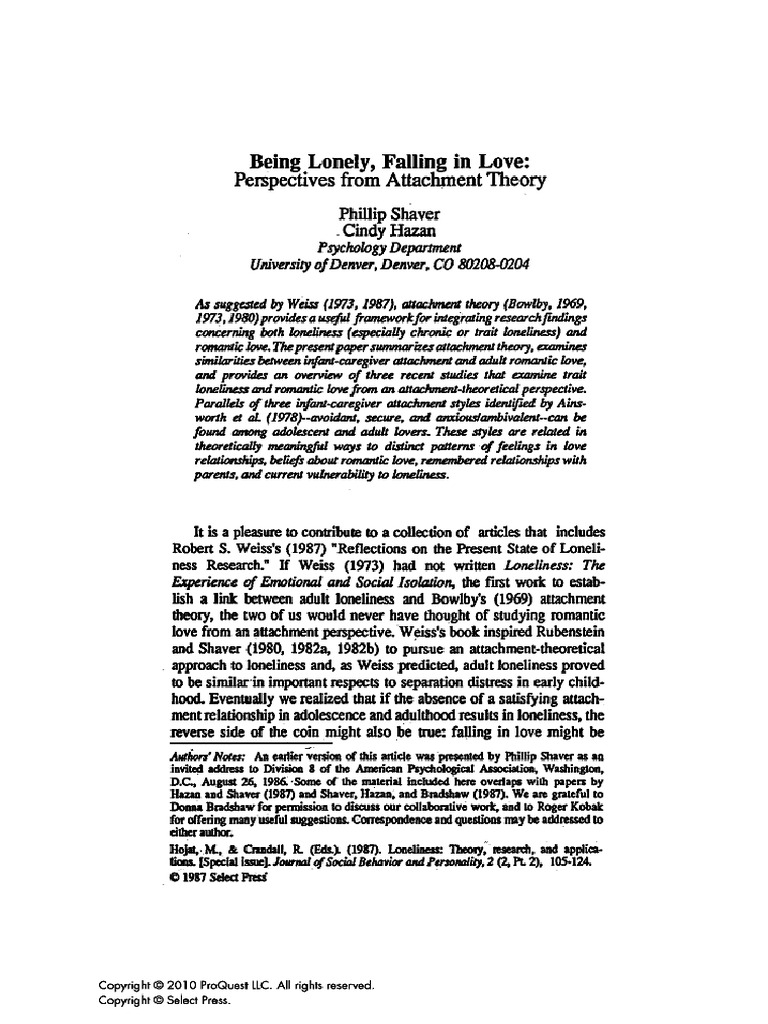 Hazan y shaver 1987 pdf