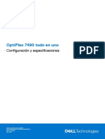 DELL OptiPlex 7490 All in One Configuración y Especificaciones (Opti 7490 Aio Setup and Specfications Es XL)