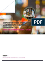 Eb3701 Principles of Human Resources Management For International Business Communication