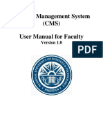 Faculty Manual CMS