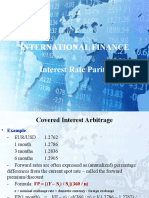 International Finance - Interest Rate Parity