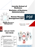 BBA Human Resource Management Course Outline