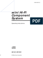 Sony MHC w555 Manual de Usuario