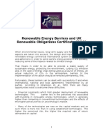 Renewable Energy Barriers and UK Renewable Obligations Certificat ROC