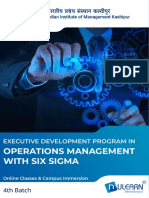 Operations Management With Six Sigma: Executive Development Program in