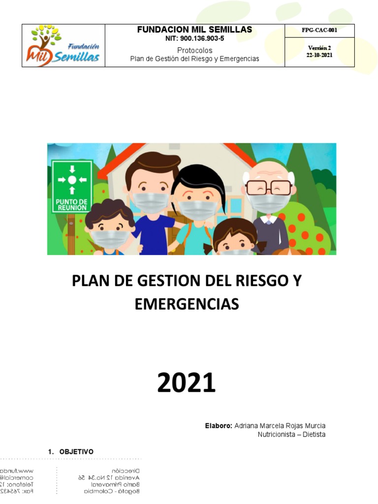 Plan de Gestion Del Riesgo y Emergencias | PDF | Primeros auxilios ...