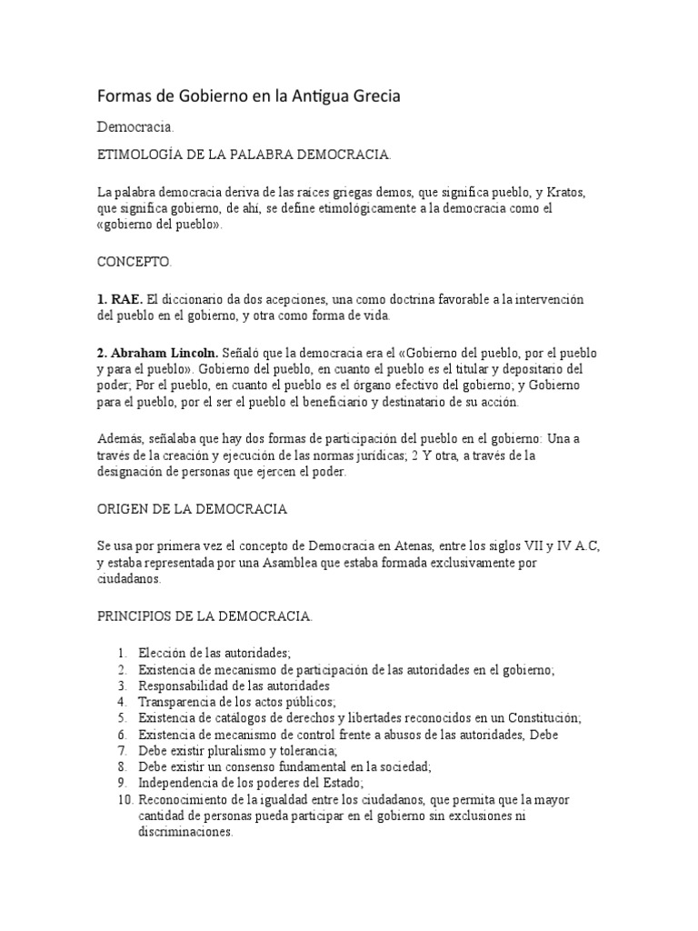Formas de gobierno en la antigua grecia pdf democracia ideolog as
