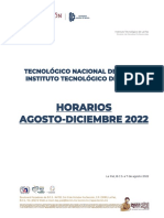 Horarios Agosto Diciembre 2022