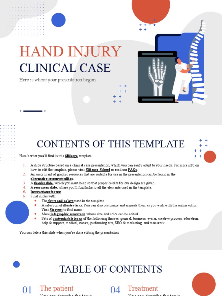 Hand Injury Clinical Case by Slidesgo | PDF | Planets | Sun