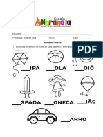 Atividades de alfabetização Nível II