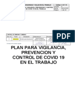 G-ST-76 Plan para La Vigilancia, Prevención y Control de COVID 19 en El Trabajo