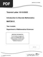 Tutorial Letter 101/0/2022: Introduction To Discrete Mathematics