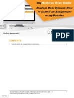 Student User Manual: How To Submit An Assignment in Mymodules
