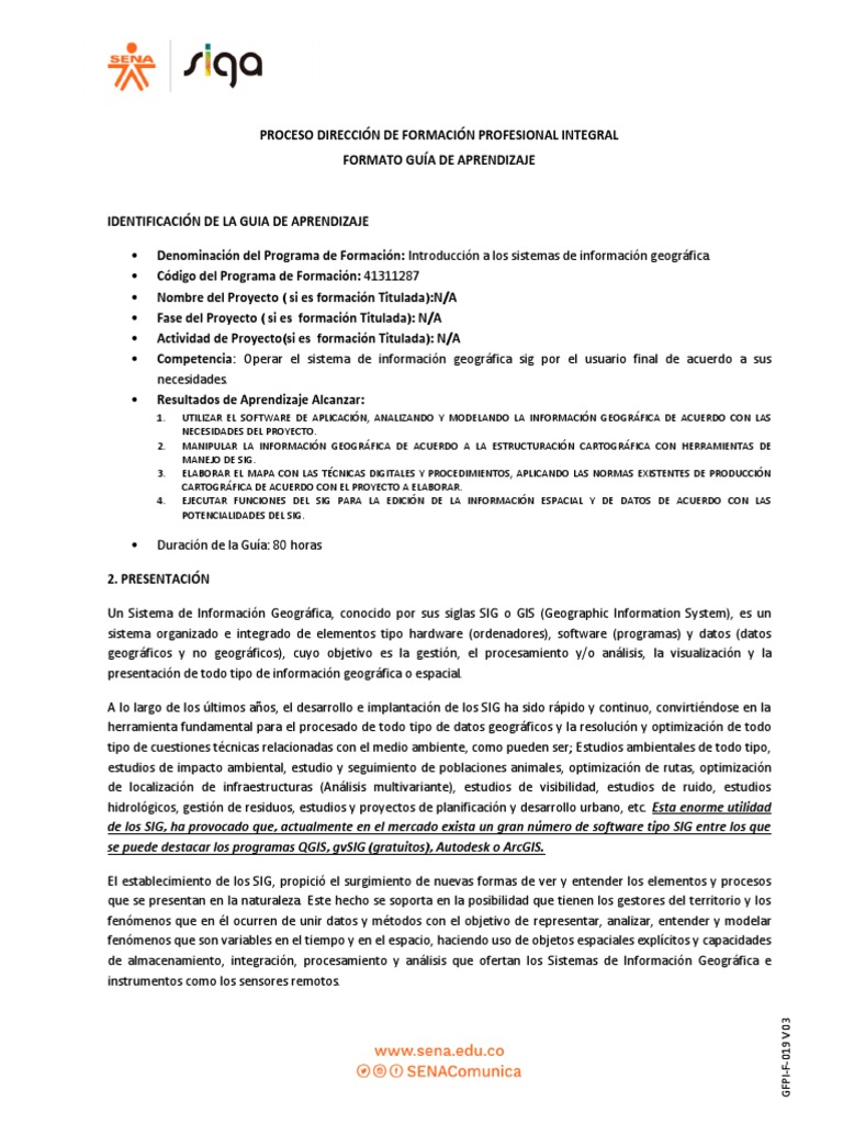 GFPI-F-019 - GUIA - DE - APRENDIZAJE - Introducción A Los SIG | PDF ...