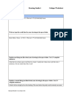 Drawing Studio 1 Critique Worksheet: Complete The Chart Below