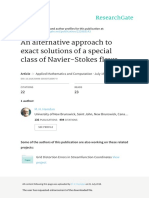 An Alternative Approach To Exact Solutions of A Special Class of Navier-Stokes Flows