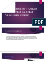 Project Experiment 4: Analysis of The % Cobalt in A Cobalt Amine Halide Complex