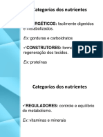 Alimentos Energéticos, Reguladores e Construtores