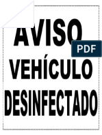 VEHICULO DESINFECTADO