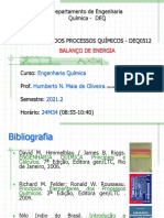 Balanço de Energia em Processos Químicos