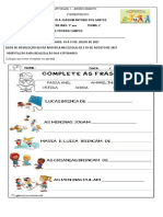 Atividade 1 Educação Fisica 3º Ano C 3º Bimestre