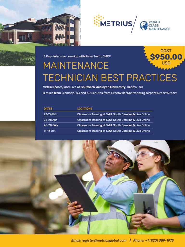 Maintenance Technician Best Practices Workshop | PDF | Reliability ...