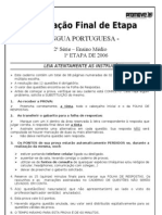 1ªAvaliacao Final de Etapa_2006