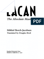 Borch Jacobsen Lacan The Absolute Master