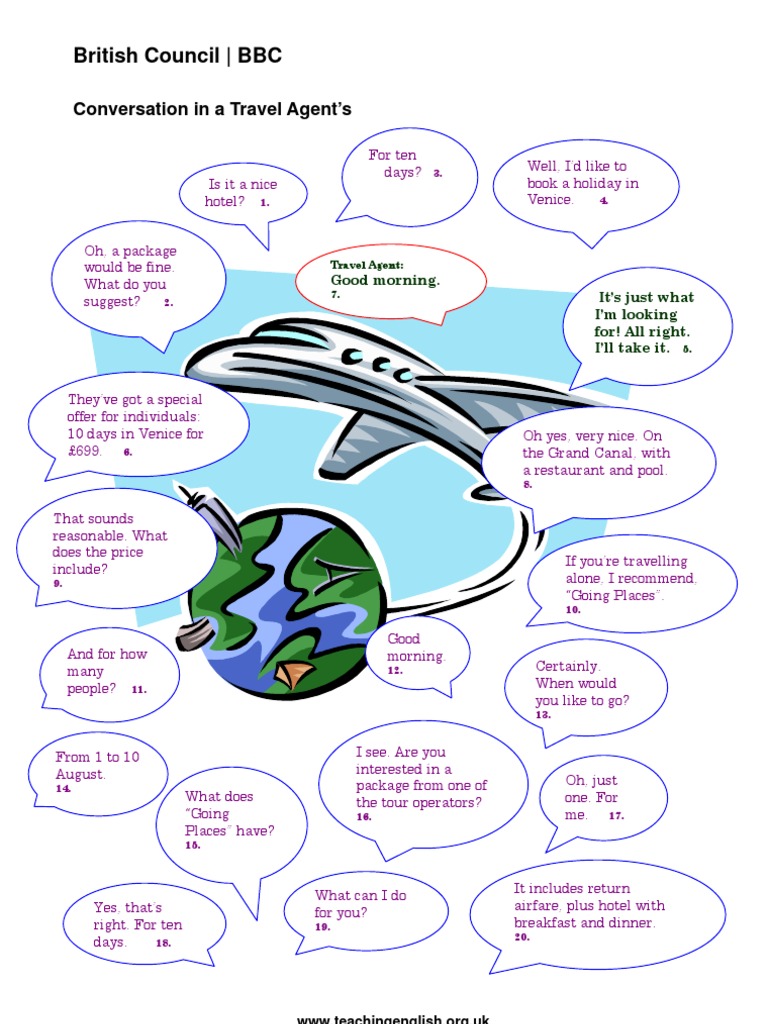 Travel Agent Customer Dialogue | PDF