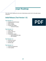 XX Messenger Roadmap: Initial Release (Test Version 1.0)