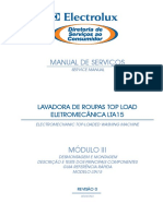 MANUAL DE SERVIÇOS SERVICE MANUAL LAVADORA DE ROUPAS TOP LOAD ELETROMECÂNICA LTA15 ELECTROMECHANIC TOP-LOADED WASHING MACHINE MÓDULO III REVISÃO 0