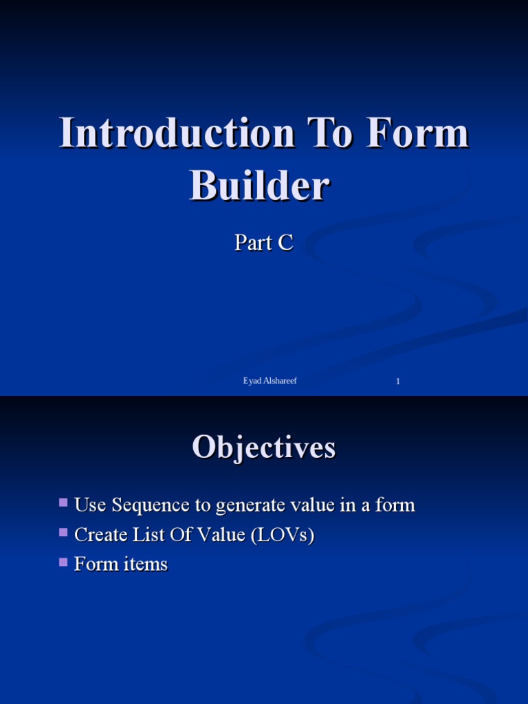 Introduction To Form Builder | PDF | Pl/Sql | Computer Science